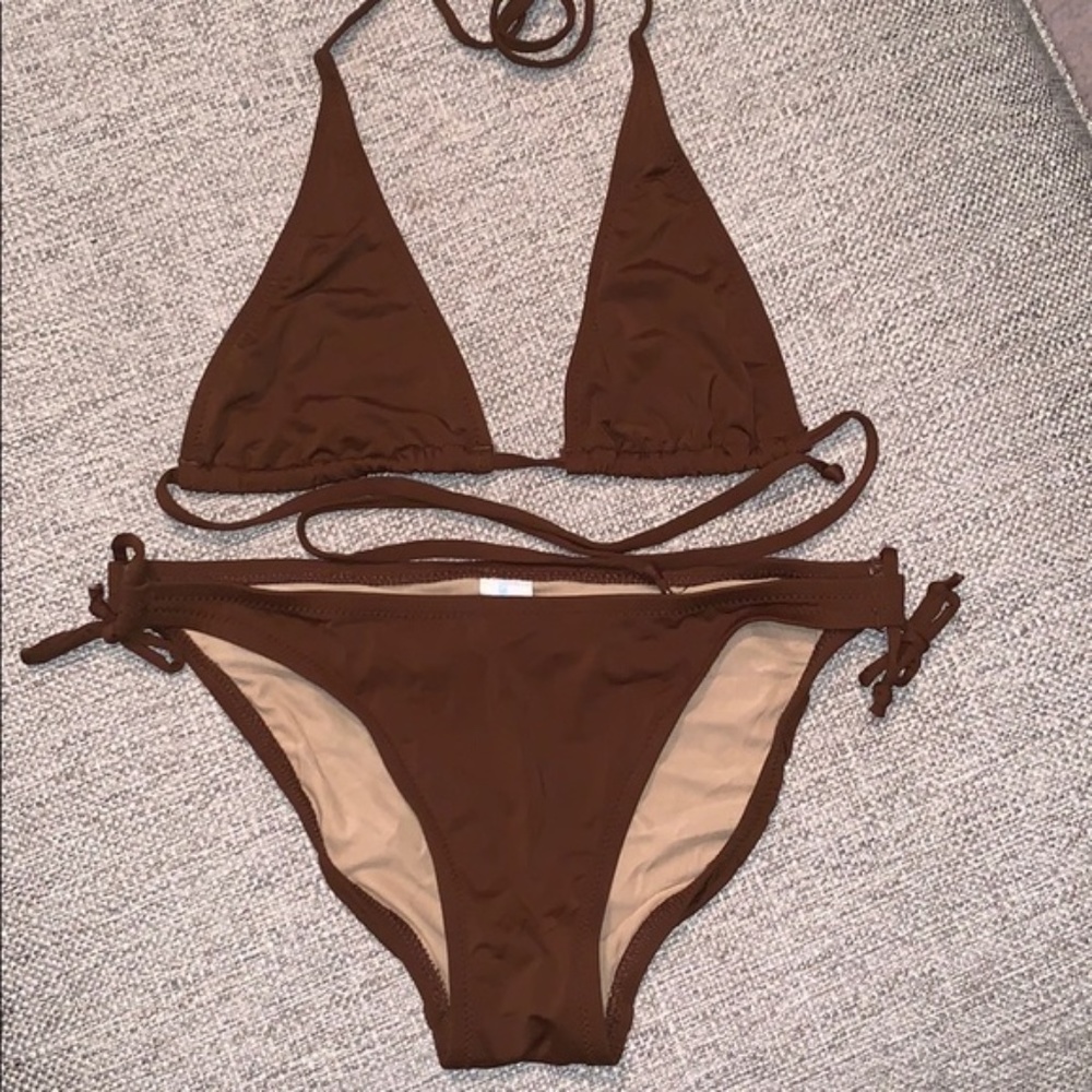Brown J.Crew String Bikini